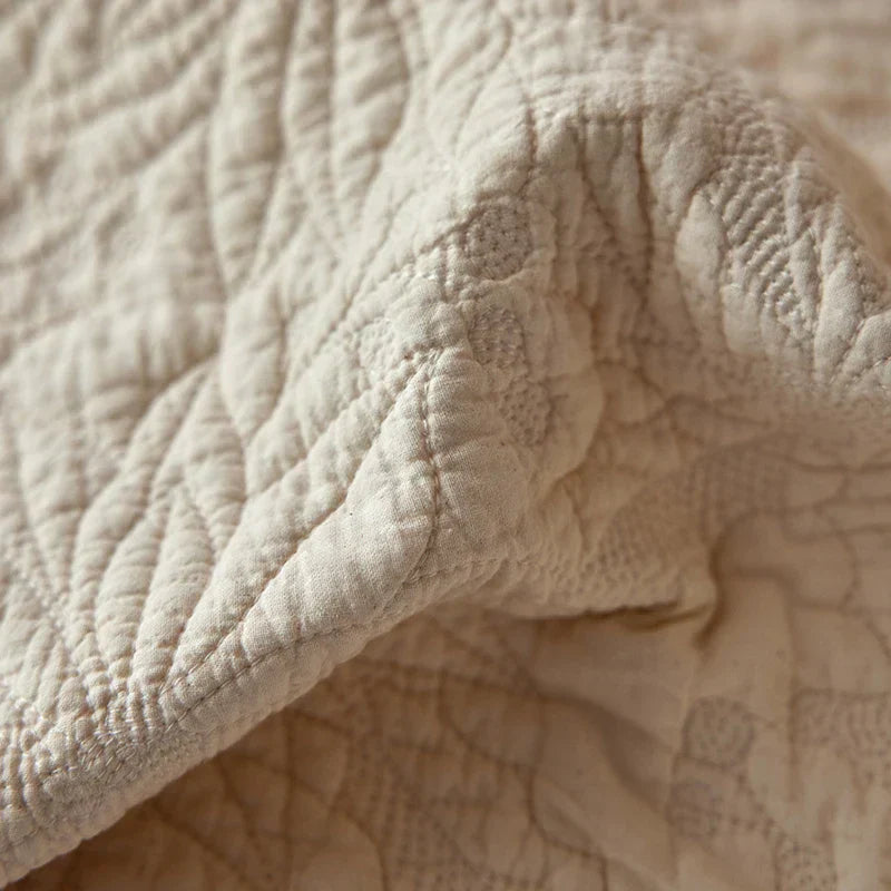 DecorBites™ Cotton Quilted Bedspread Set with Pillowcase - Versatile & Summer-Ready