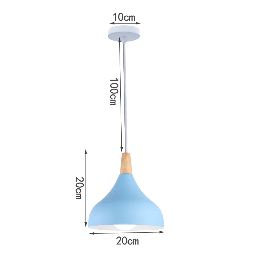 DecorBites™ Blue Nordic Pendant Lights E27 Modern Hanging Lamps for Living Dining Kitchen