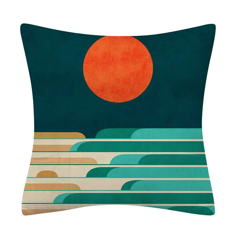 DecorBites™ Geometry Pattern Cushion Cover Polyester Cotton Sofa Pillowcase Home Decor