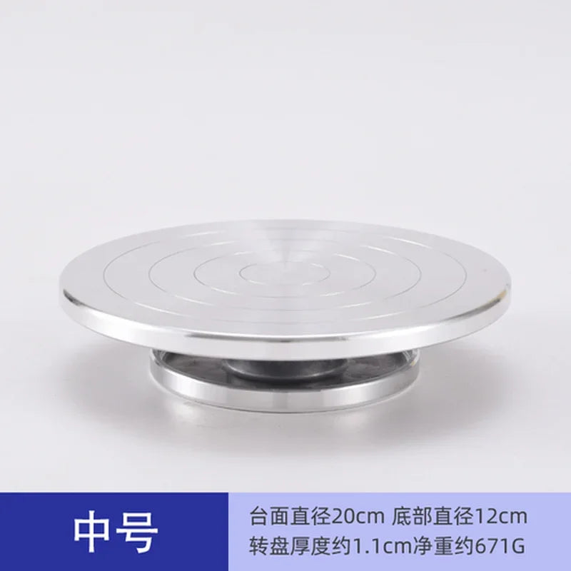DecorBites™ Aluminum Alloy Turntable for Clay Sculpture Platform Pottery Wheel Rotation