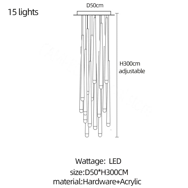 DecorBites™ Conical LED Nordic Chandelier: Modern Designer Interior Decoration Lighting