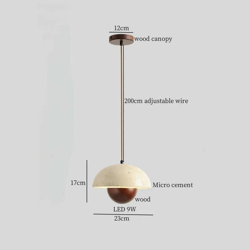 DecorBites™ Bud Micro Cement LED Pendant Lamps: Modern Nordic Hanging Light for Home Decor