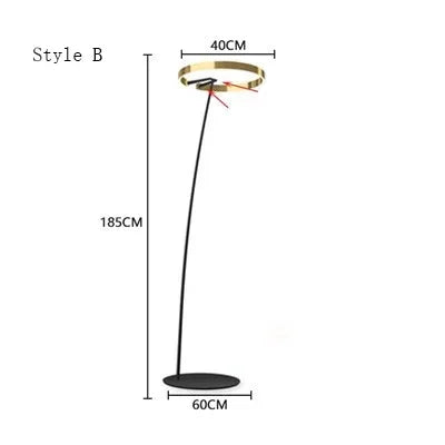 DecorBites™ Circular Luminescence LED Floor Lamp for Living Room Bedroom Hotel Decor