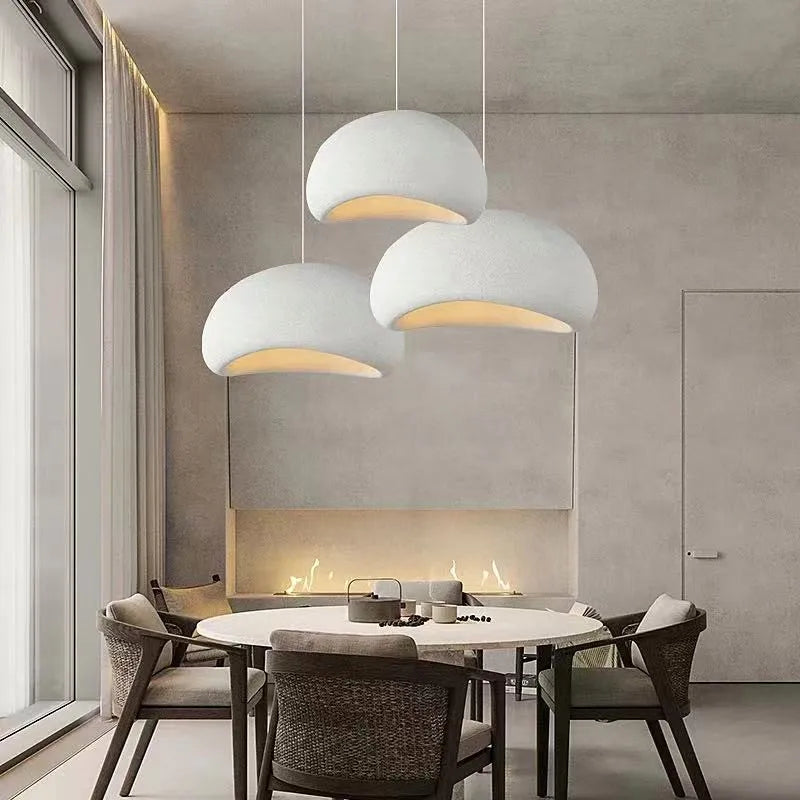 DecorBites™ Handmade Wabi Sabi Chandelier Modern LED Pendant Lamp for Nordic Restaurant Island