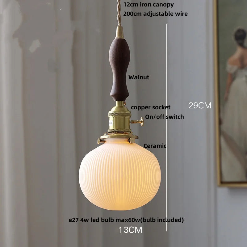 DecorBites™ Black Ceramic LED Pendant Lights - Modern Nordic Style Hanglampen
