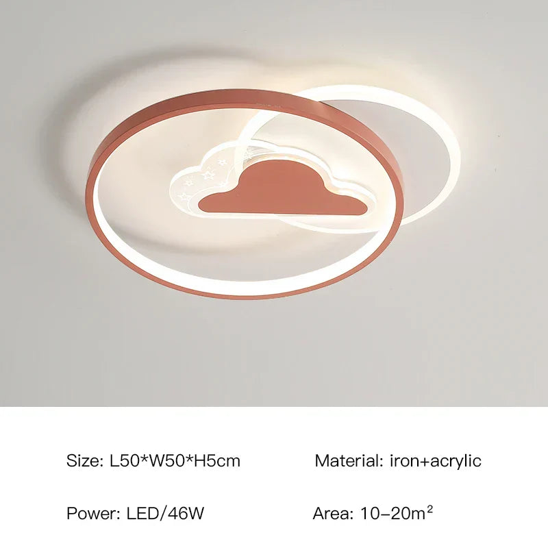 DecorBites™ Kids Room LED Ceiling Chandelier Modern Nursery Study Hanging Lamp