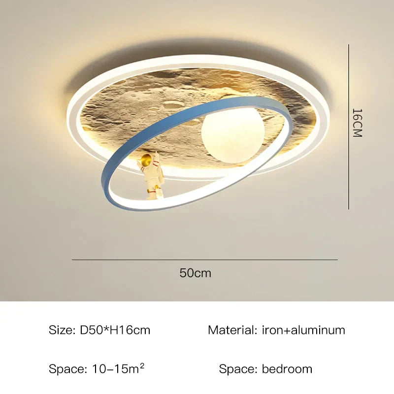 DecorBites™ Astronaut LED Chandelier: Remote Control Kids Ceiling Pendant Light for Bedroom & Nursery