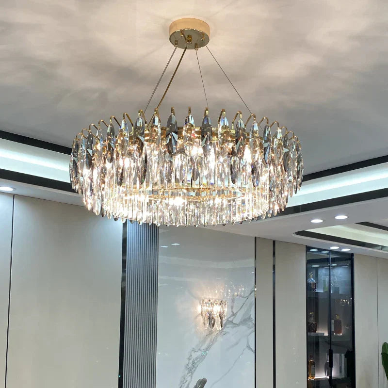DecorBites™ Crystal Atmosphere Chandelier: Modern Luxury for Living Room, Dining Room, Bedroom