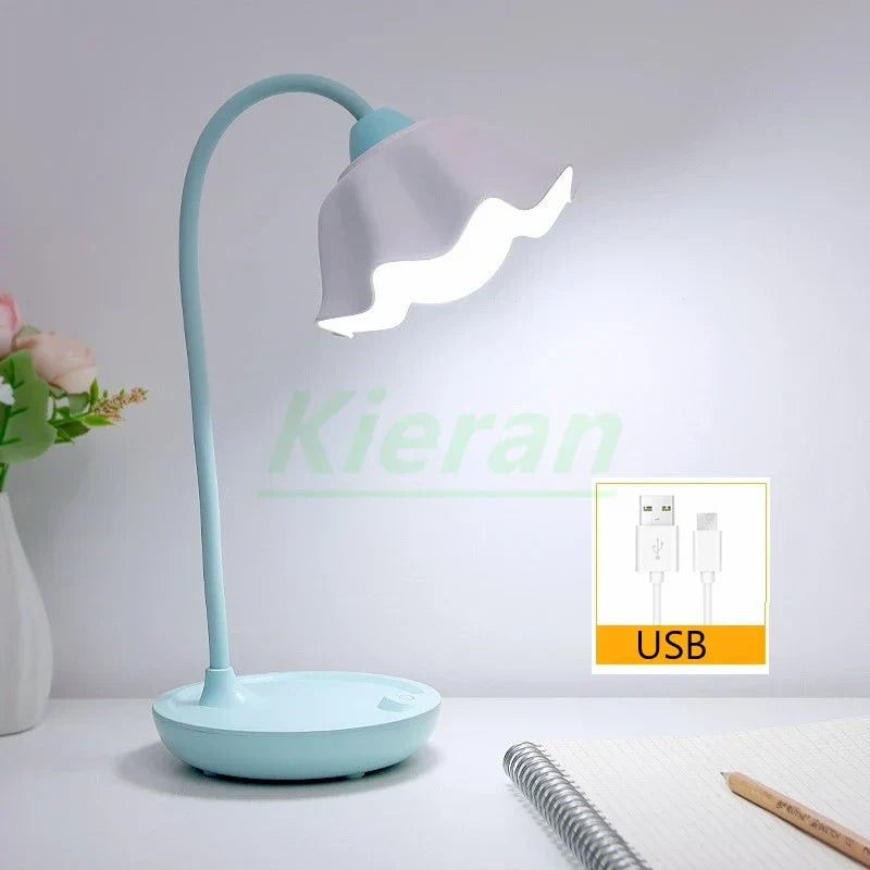 DecorBites™ Lotus Floor Lamp: Modern LED Desk Lamp for Bedroom Study Living Room