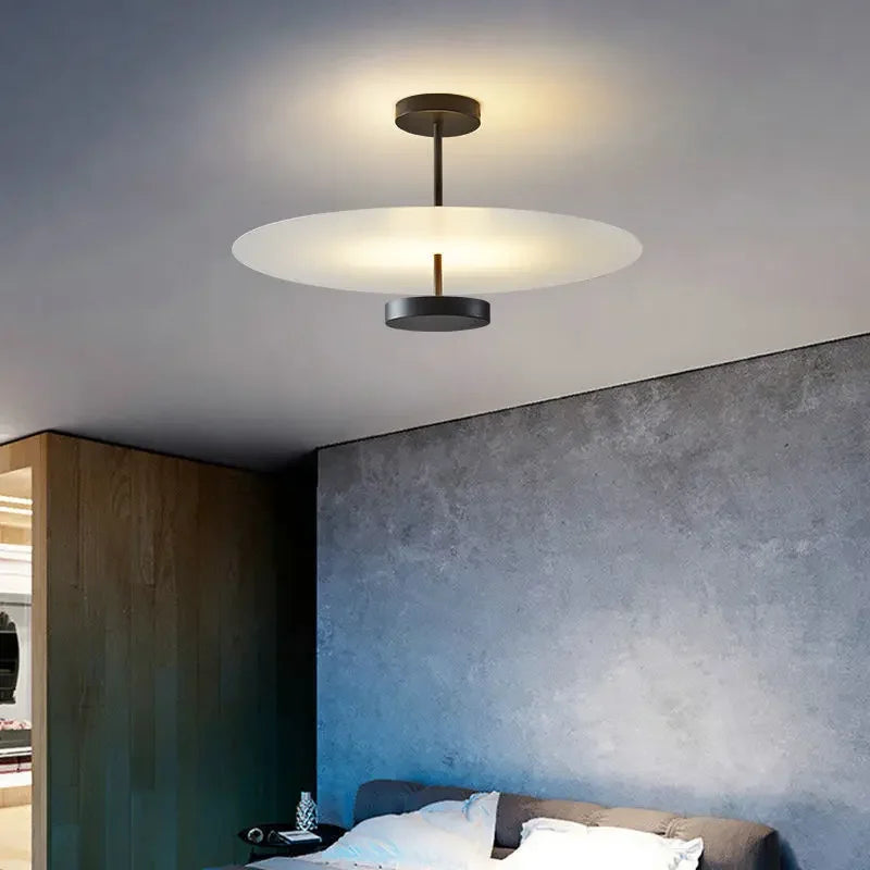 DecorBites™ Black Acrylic Round Chandelier for Home Decor and Indoor Lighting