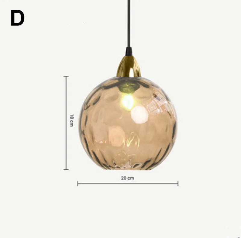 DecorBites™ Glass Ball Lustre Pendant Lights - Modern Kitchen Hanging Fixture