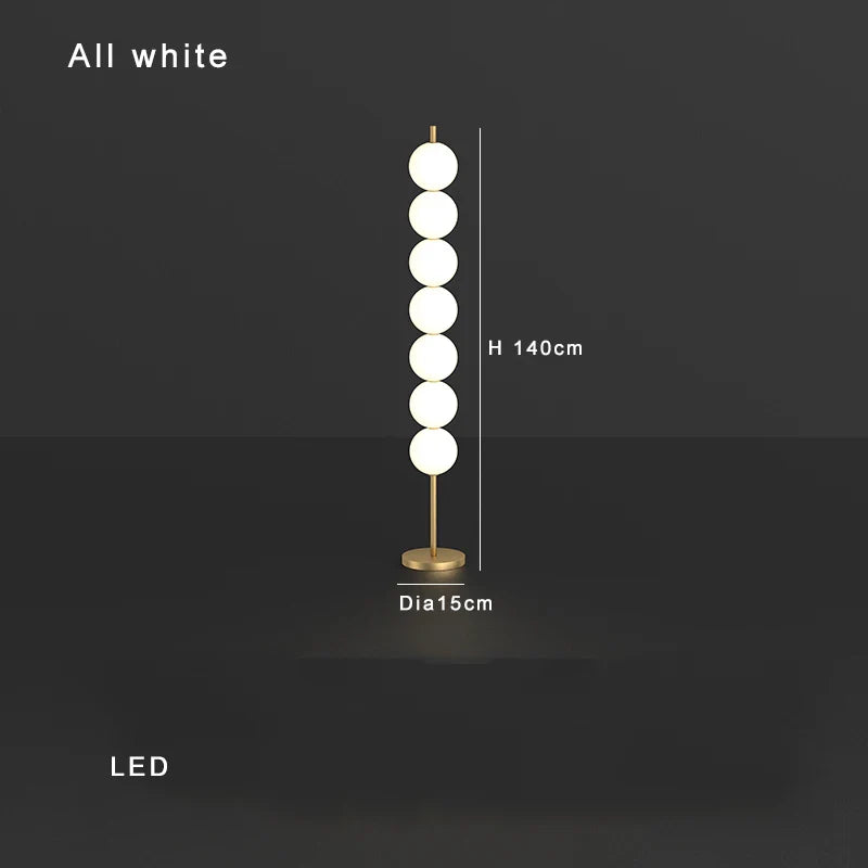 DecorBites™ Brass Floor Lamp for Living Room & Bedside Decor