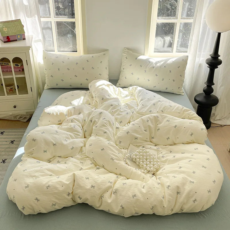 DecorBites™ Double-Layer Cotton Bedding Set - High-Quality, Ultra Soft Quilt Set