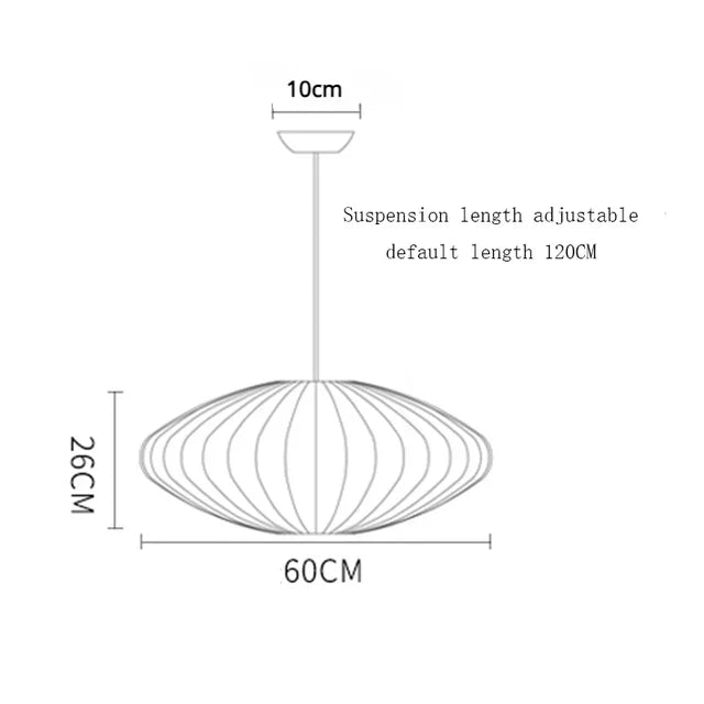DecorBites™ Elegant Silk Designer Pendant Lamp for Home & Hospitality Lighting