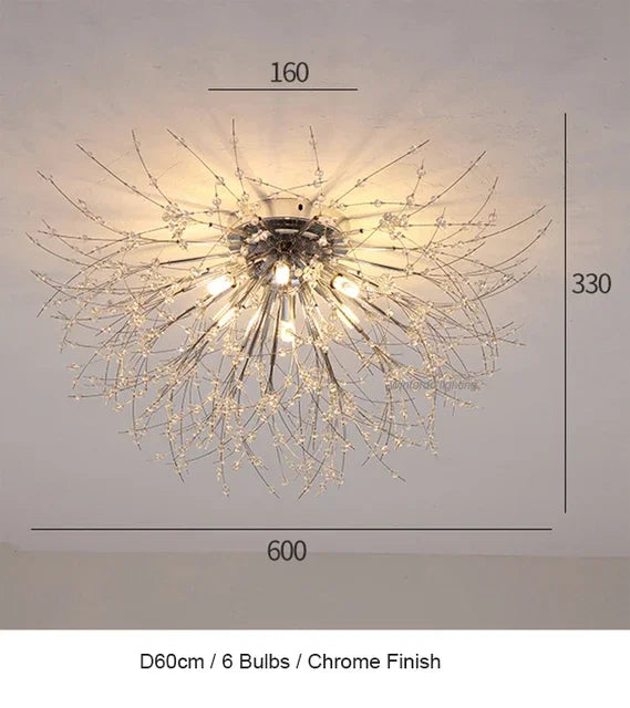 DecorBites™ Dandelion Chandelier LED Pendant Lamp for Dining Room Bedroom Shops