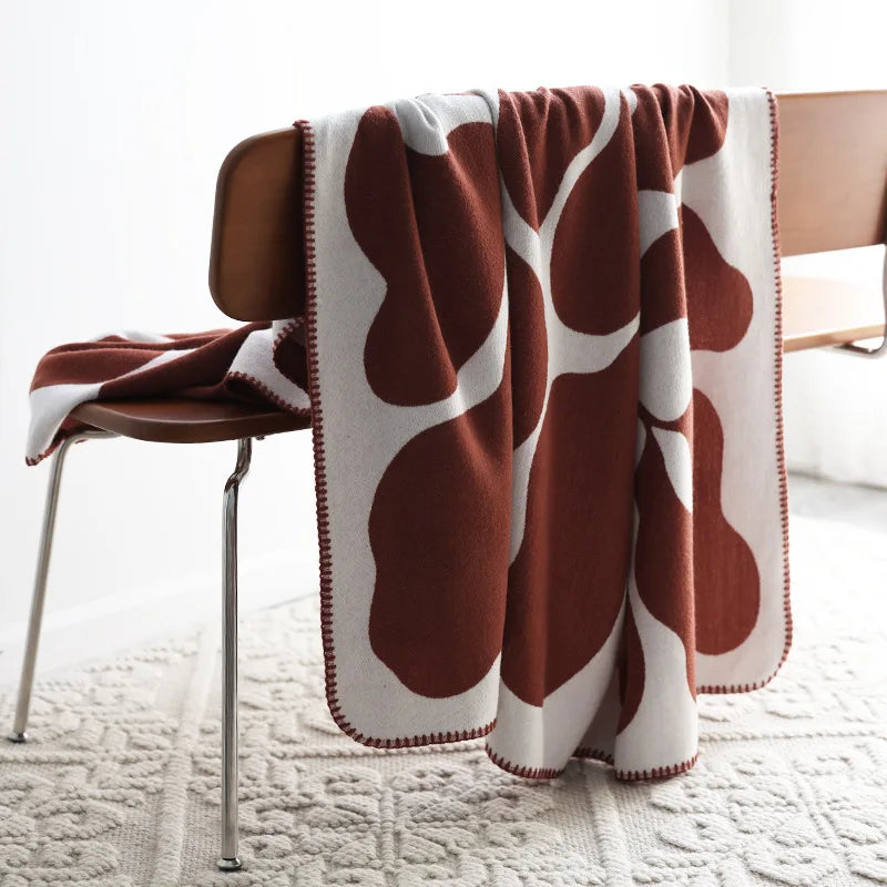 DecorBites™ Jacquard Imitation Cashmere Throw Blanket - Soft & Cozy Home Decor Essential