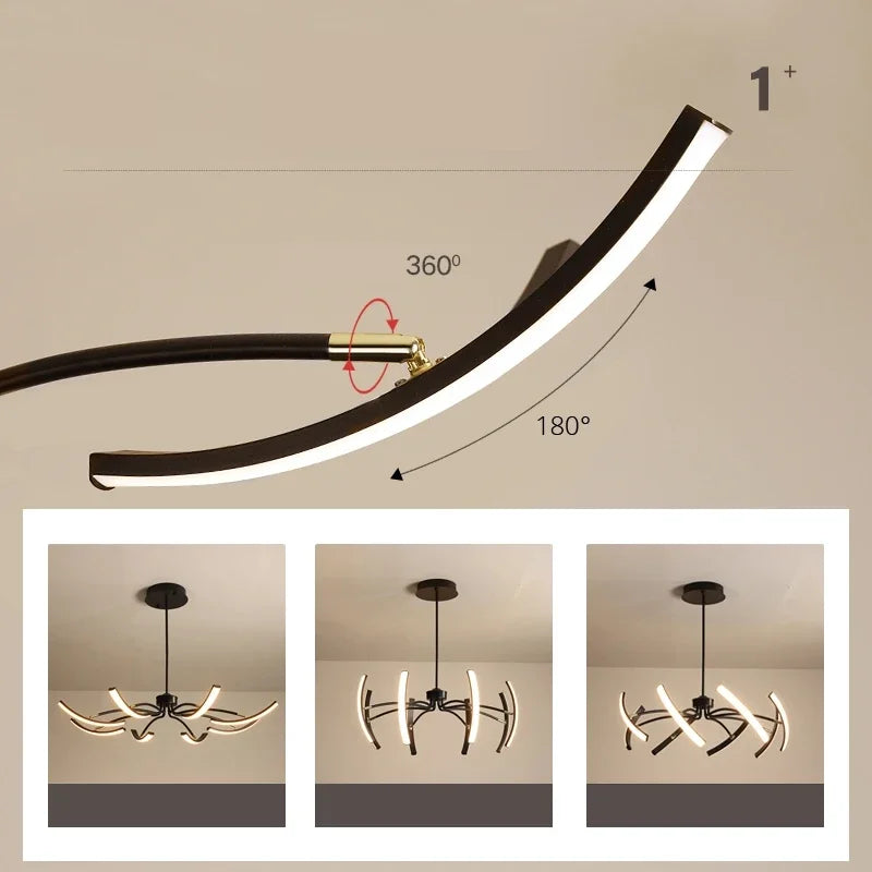 DecorBites™ LED Chandeliers for Modern Living Room Bedroom Study Kitchen Lighting