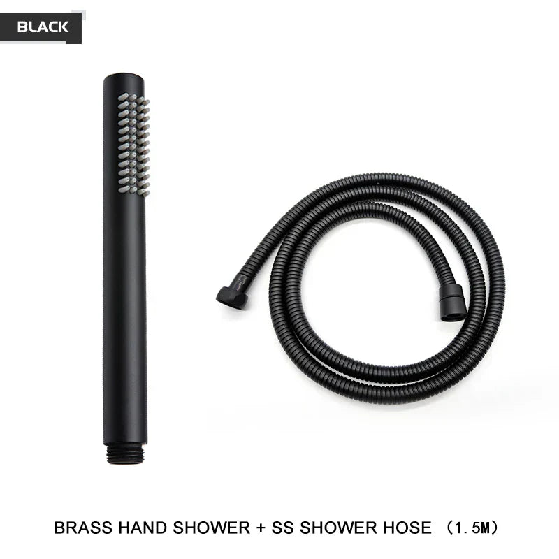 DecorBites™ Brass Handheld Shower Head in Brushed Golden Finish
