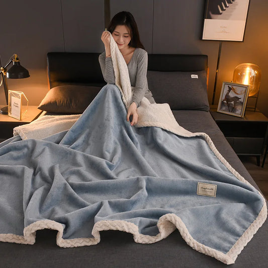 DecorBites™ Cozy Autumn Blanket for Sofa Bed, Soft Warmth Single Double Blanket