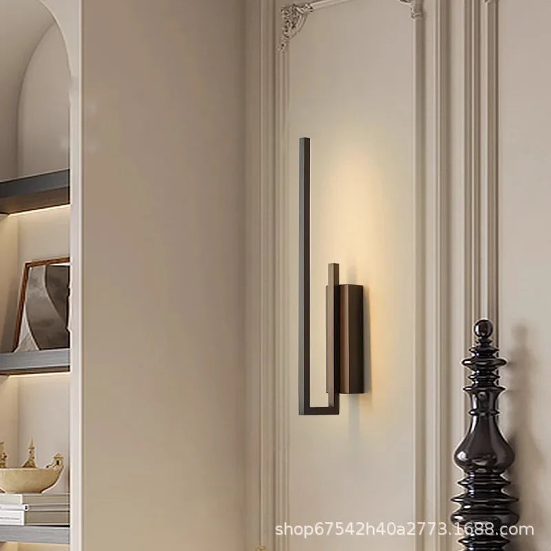 DecorBites™ Brass Wall Light Sconce, Dimmable & Modern for Foyer, Bedroom, Restaurant & Aisle