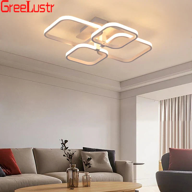 DecorBites™ LED Square Chandelier Ceiling Light for Living Room Bedroom