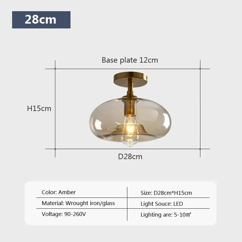 DecorBites™ LED Glass Ceiling Light Chandeliers for Modern Living Room, Bedroom, Dining Room, and Corridor
