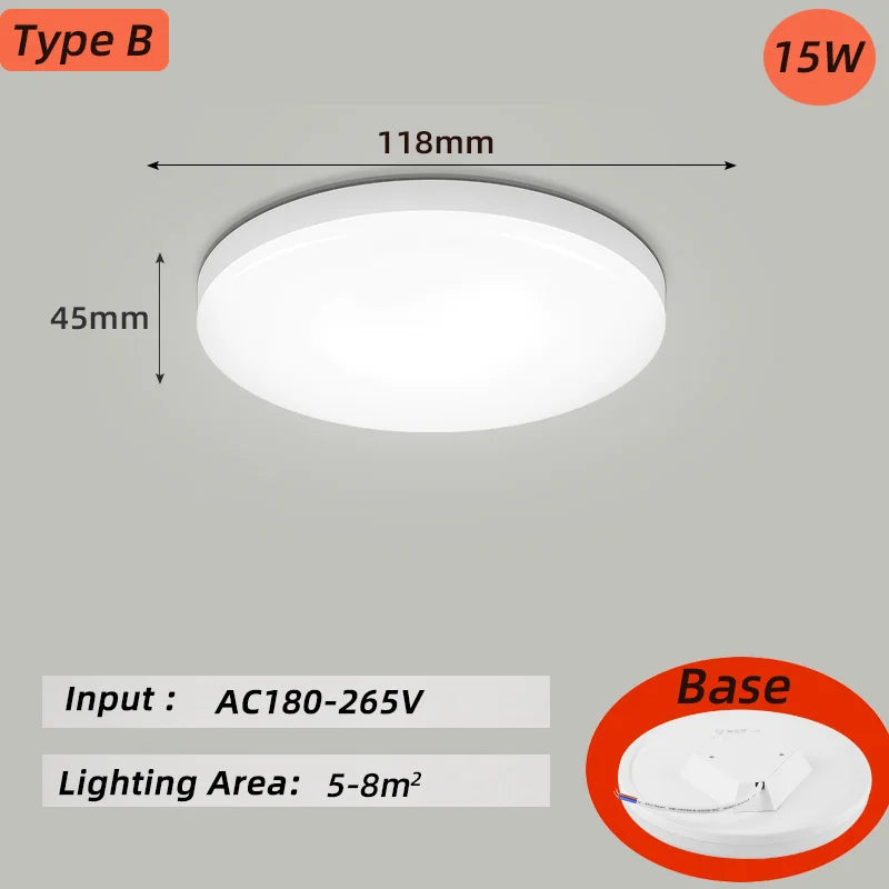 DecorBites™ LED Ceiling Chandelier: Modern 220V Living Room Light Fixture with Ultrathin Design