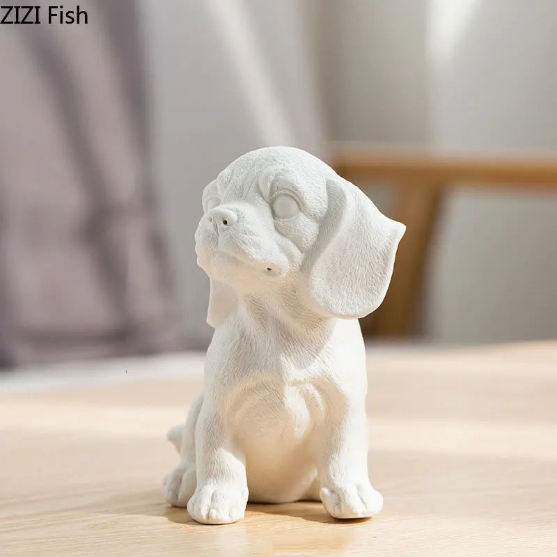 DecorBites™ French Bulldog Ceramic Sculpture Miniature Figurine Desk Decoration Ornament