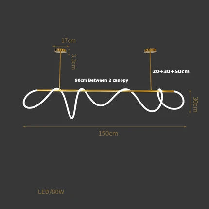 DecorBites™ Lines Chandelier: Modern Designer Lighting for Living Room, Dining, and Bar
