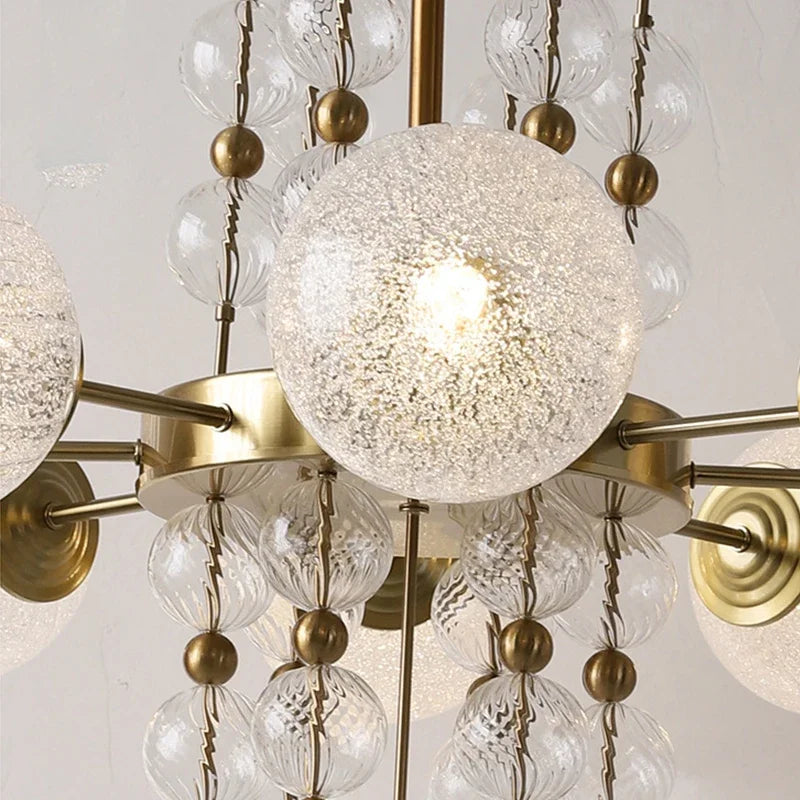 DecorBites™ Glass Ball LED Pendant Light: Modern Chandelier for Living Room Kitchen Island