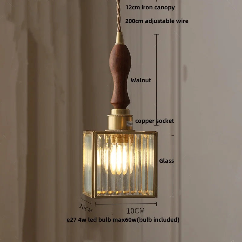 DecorBites™ Glass Globe LED Pendant Light Fixture for Porch Kitchen Aisle, Adjustable Hanging Lamp