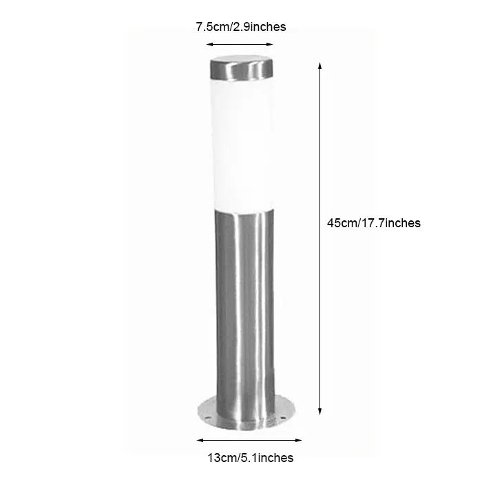 DecorBites™ Black Silver Landscape Bollard Path Light for Garden Decoration