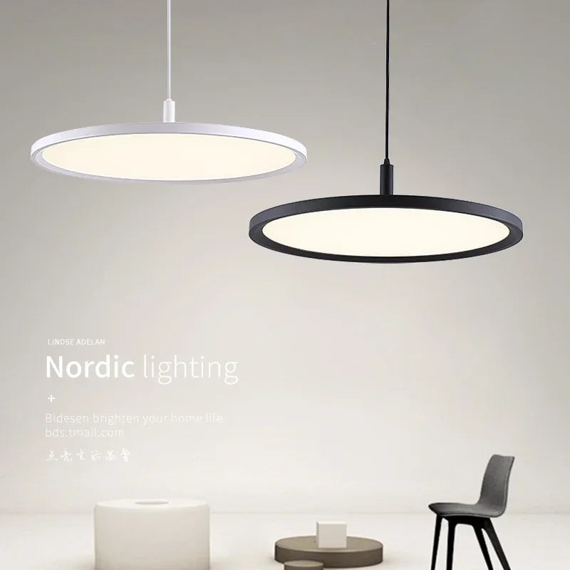 DecorBites™ Aluminum Pendant Light: Round LED Ceiling Lamp for Home, Hotel, Restaurant, Bar