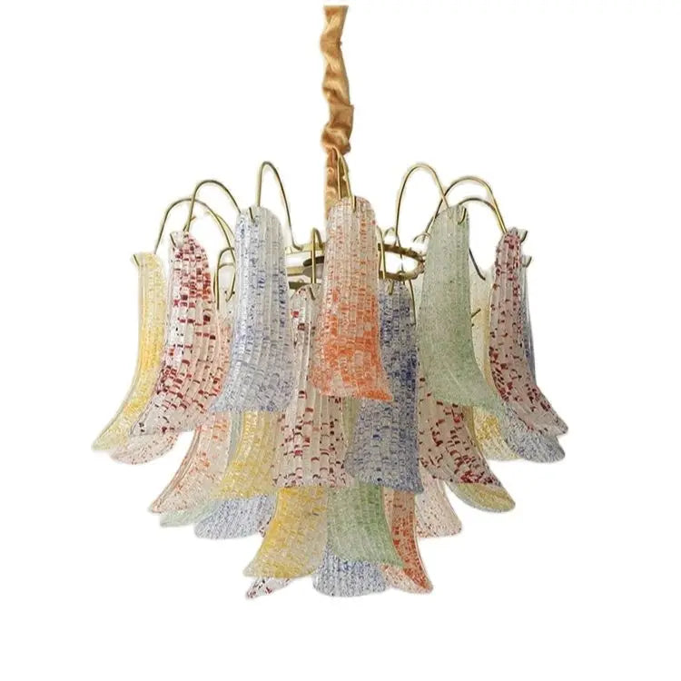 DecorBites™ Crystal Chandelier: French Light Luxury Retro Color Living Room Villa Dining Room Lamps