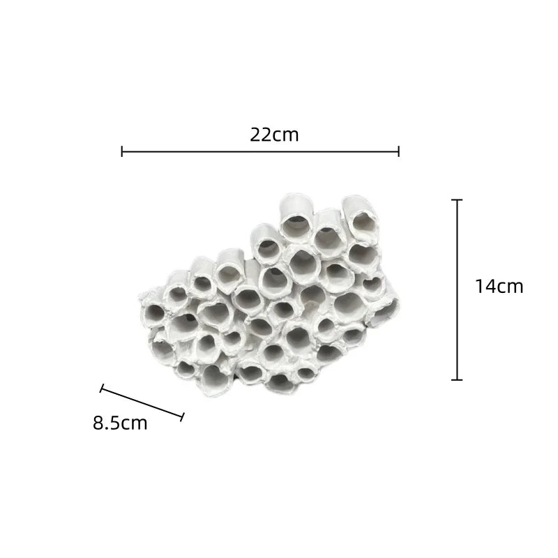 DecorBites™ Abstract Honeycomb Mesh Conduit Handicraft Figurines for Stylish Home Decor