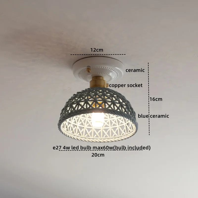 DecorBites™ Ceramic LED Ceiling Lamp Indoor Lighting Semi-Circular Light Fixture