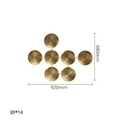 DecorBites™ Gold Round LED Wall Lamps for Luxury Home Decor