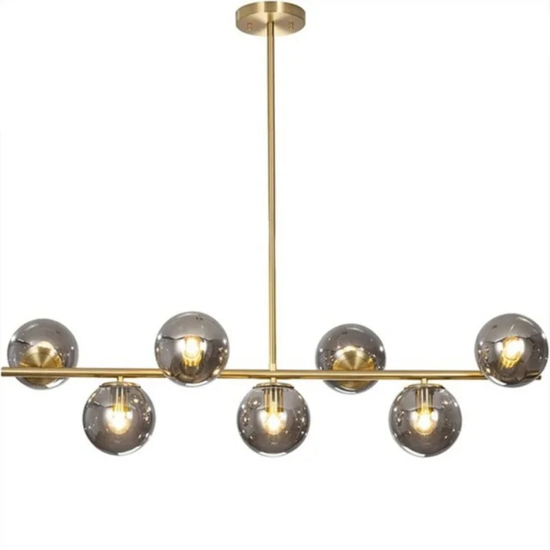 DecorBites™ Glass Ball Pendant Chandelier: Modern LED Ceiling Lamp, Nordic Style Home Lighting