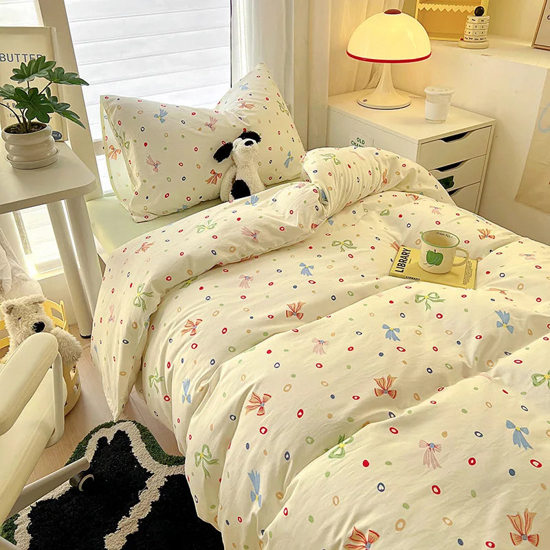 DecorBites™ Cartoon Printed Bedding Sets: Super-Soft, Skin Friendly, Summer Bed Sheet, Duvet Cover, Pillowcases