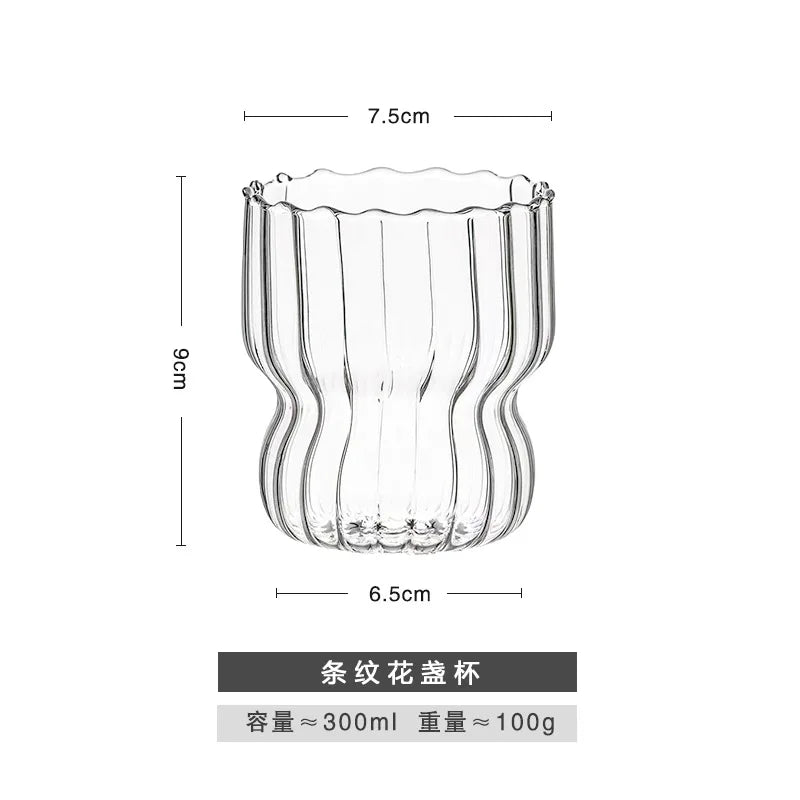 DecorBites™ Glass Coffee Mug Set for Tea, Beer, Juice - Heat-Resistant Transparent Cups