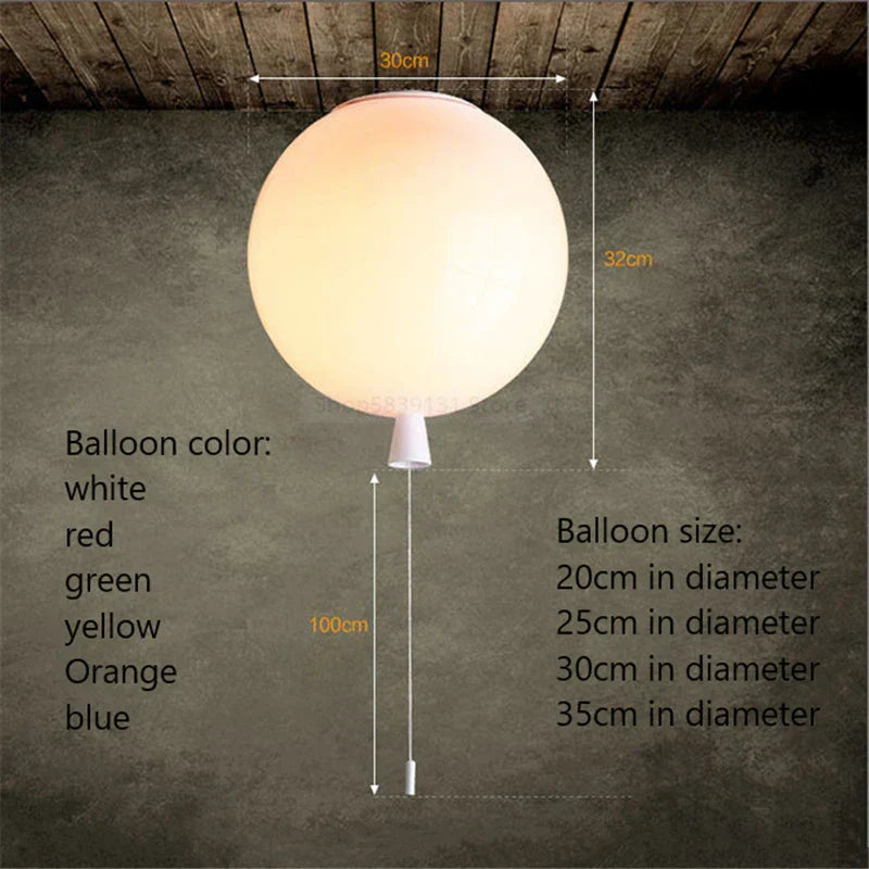 DecorBites™ Acrylic Balloon Ceiling Lights: Modern Nordic Living Room Bedroom Lighting Fixture