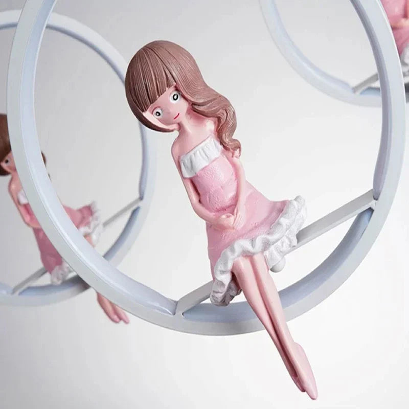 DecorBites™ Cartoon Princess Chandelier: Modern Kids Room Decor