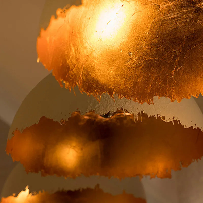 DecorBites™ Eggshell Acrylic Resin Sphere Pendant Light - Studio Lighting for Restaurants