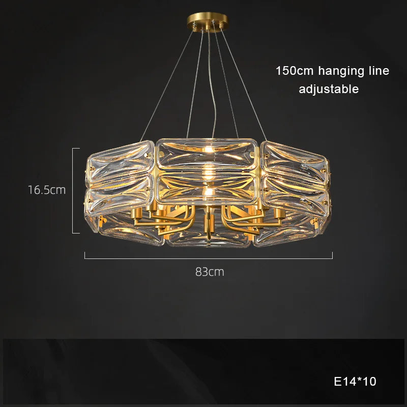 DecorBites™ LED Glass Pendant Light Dimmable Chandelier Kitchen Island Decor