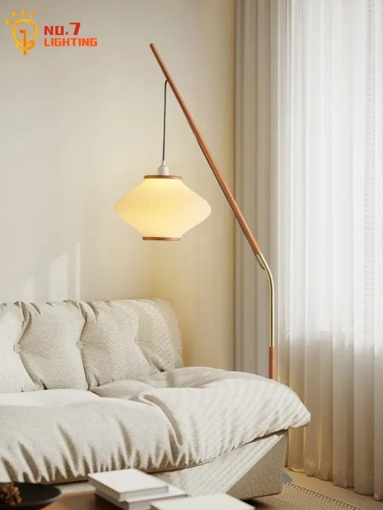 DecorBites™ Cream Wind Acrylic Designer LED Floor Lamp for Living Room and Bedroom