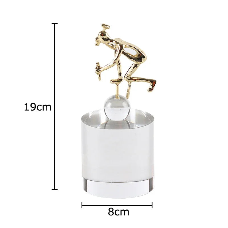 DecorBites™ Crystal Sculpture: Abstract Figures Desk Decoration for Room Aesthetic