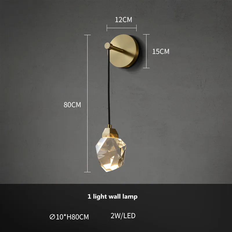DecorBites™ Copper LED 3-Light Dimmable Crystal Chandelier