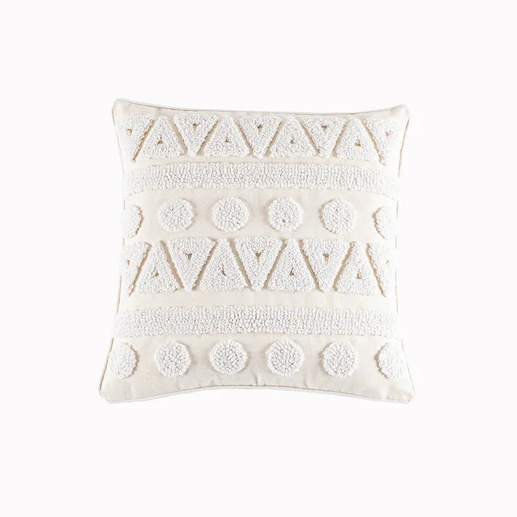 DecorBites™ Geometric Embroidery Cushion Cover with Tassel, Home Decor Pillowcase, Various Sizes