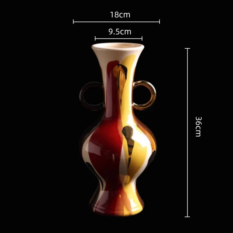 DecorBites™ Geometric Horse Head Ceramic Vase & Animal Statue Home Decor