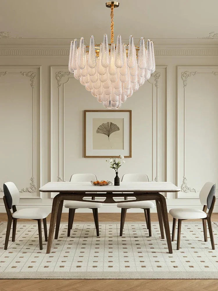 DecorBites™ Gold Glass Pendant Light for Dining Table & Hotel, Modern Foyer Ceiling Lamps